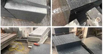 海口 芝麻黑地铺石材