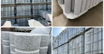 海口 芝麻白花岗岩挡车柱、隔离柱多少钱