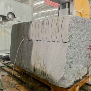 海口 602，大花芙蓉白，绳锯加工弧形路沿石