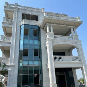 海口 芝麻白花岗岩别墅外墙干挂效果展示