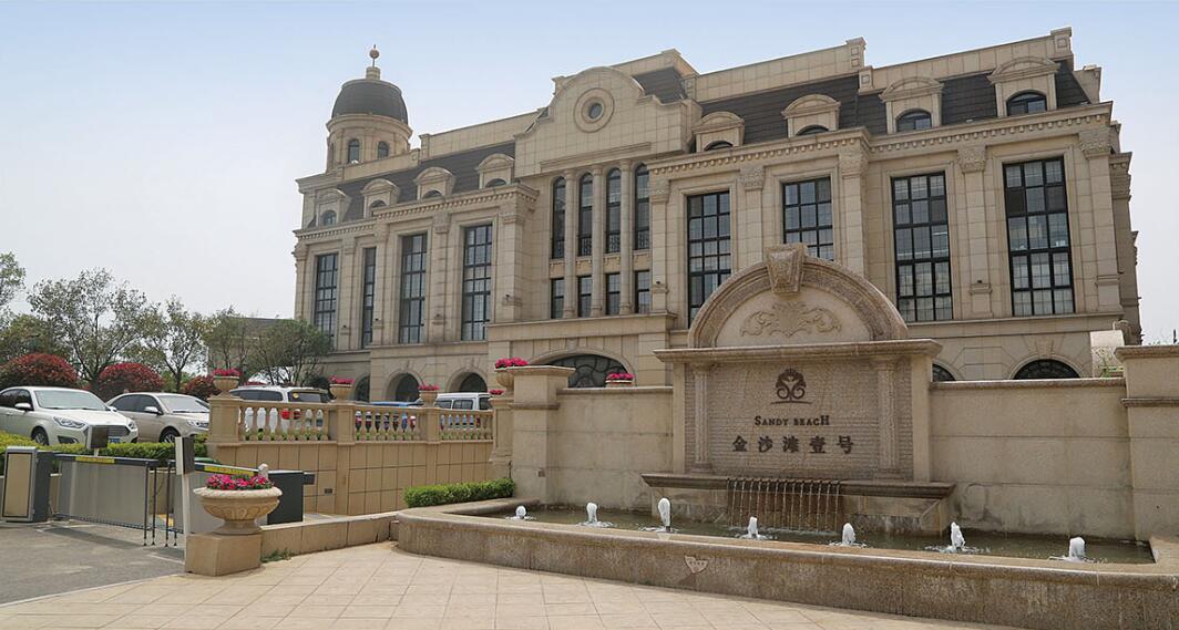 海口花岗岩黄金麻建筑外墙干挂案例