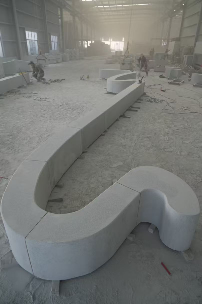 海口 花岗岩整石坐凳拼装